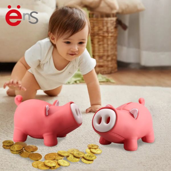 Custom Pink Piggy Bank Non Phthalate PVC Vinyl Material ISO BSCI Approved
