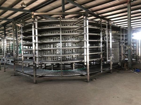                  Large Commercial Bakery Bread Spiral Cooling Conveyor Machine Manufacturer             
