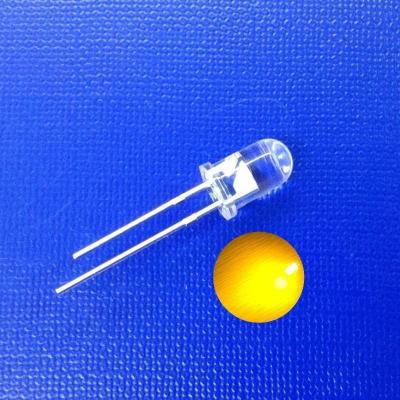 5mm LED Diodo 585-595nm Amarelo Cor 120° Ângulo de feixe 3-5LM Lente Ronda Claríssima