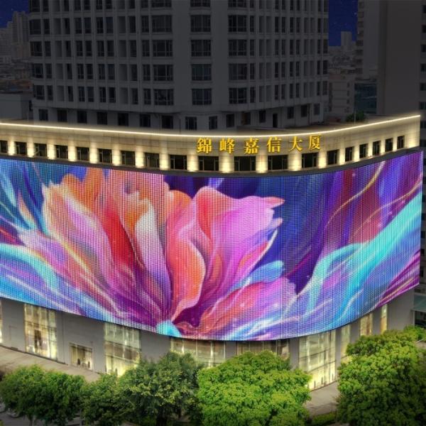RGB Full Color DMX512 Soft Flexible Advertising LED Mesh Screen High Brightness