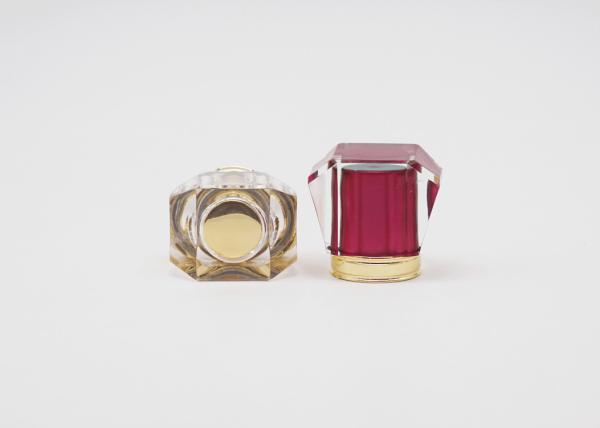 Crimpless  Square Luxury Transparent Aluminum Cosmetic Bottle Cologne Caps