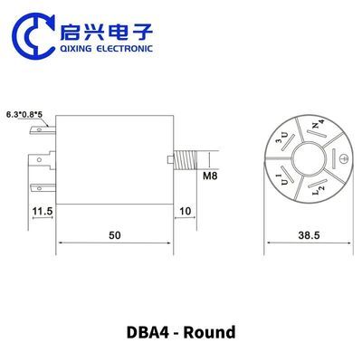 DBA4 Round Single Phase Universal Series Power Filter for Conducted Radiation Testing