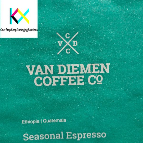 Customized Logo Flat Bottom Box Pouches Plastic Coffee Bags With Valve