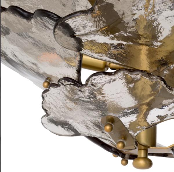 Chandelier de cristal de cuivre moderne de luxe pour salle à manger décoration de plafond intérieur