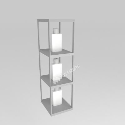 Display Showcase Grey Wooden Showcase Cabinet For Space-Saving Store Design And Branded Display Shelf