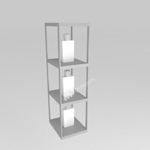 Display Showcase Grey Wooden Showcase Cabinet For Space-Saving Store Design And Branded Display Shelf