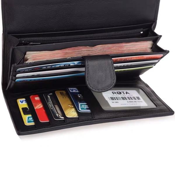 Unisex Style Authentic Stingray Skin Women Long Wallet Lady Card Holders Genuine Leather Female Large Clutch Purse