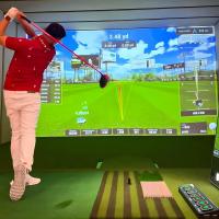 Ecrã de projeção 3D Sistema de simulador de golfe virtual doméstico indoor