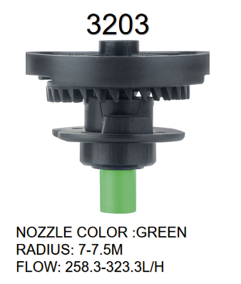 Agriculture Irrigation Engineering Plastic Double Nozzle Rotating Lawn Sprinkler