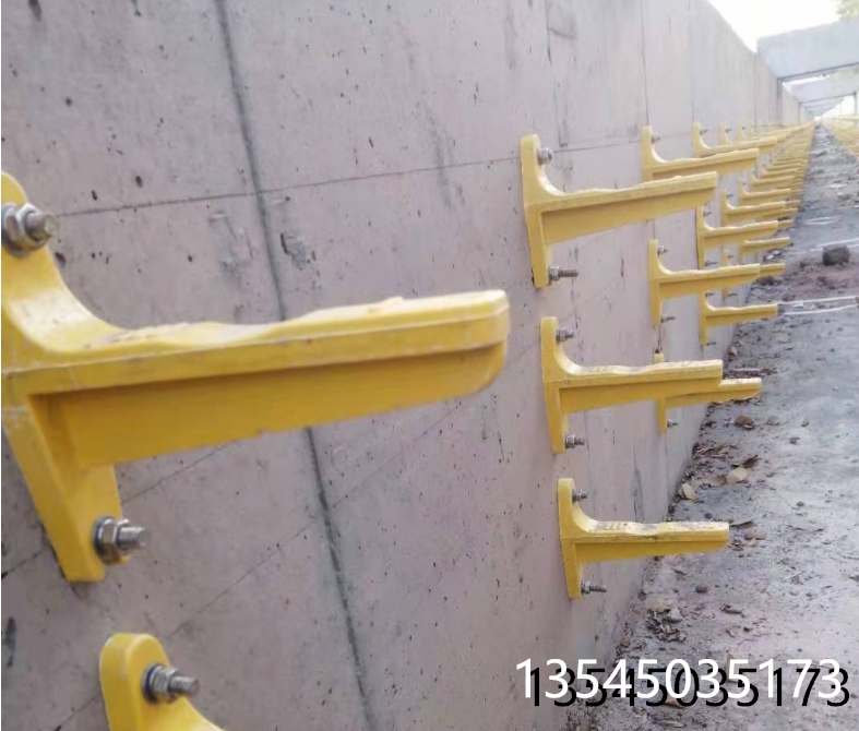 Light Weight FRP Pultruded Profiles Fiberglass Bracket Acid Resistance,Yellow Fiberglass Cable bracket