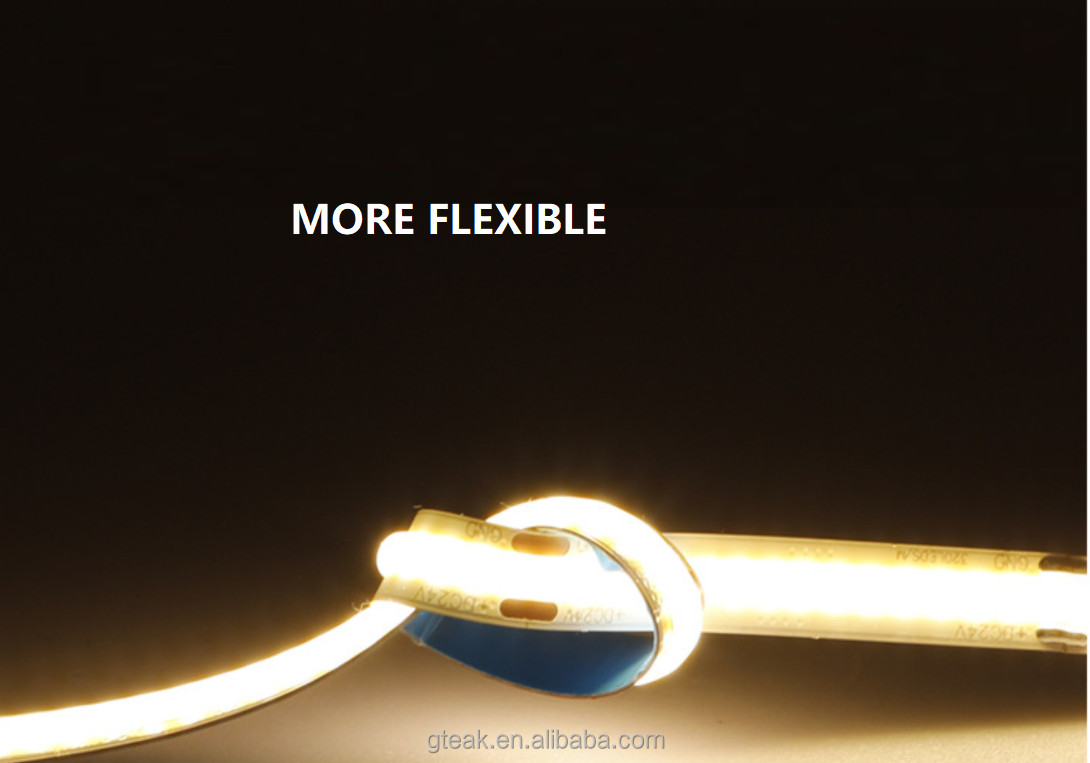 Decorative Background indoor flexible led strip Light rgb white warm blue color 5V 12v 24V  5M  Luminous cob led strip light