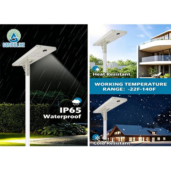 All-in-One Solar Street Light with Microwave Sensor, Dusk to Dawn Auto On/Off, No Wiring Zero Electricity Bill, IP65 Waterproof for Home Outdoor Security