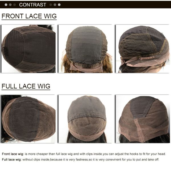 Curly Glueless Front Lace Wigs Human Hair Brown 12