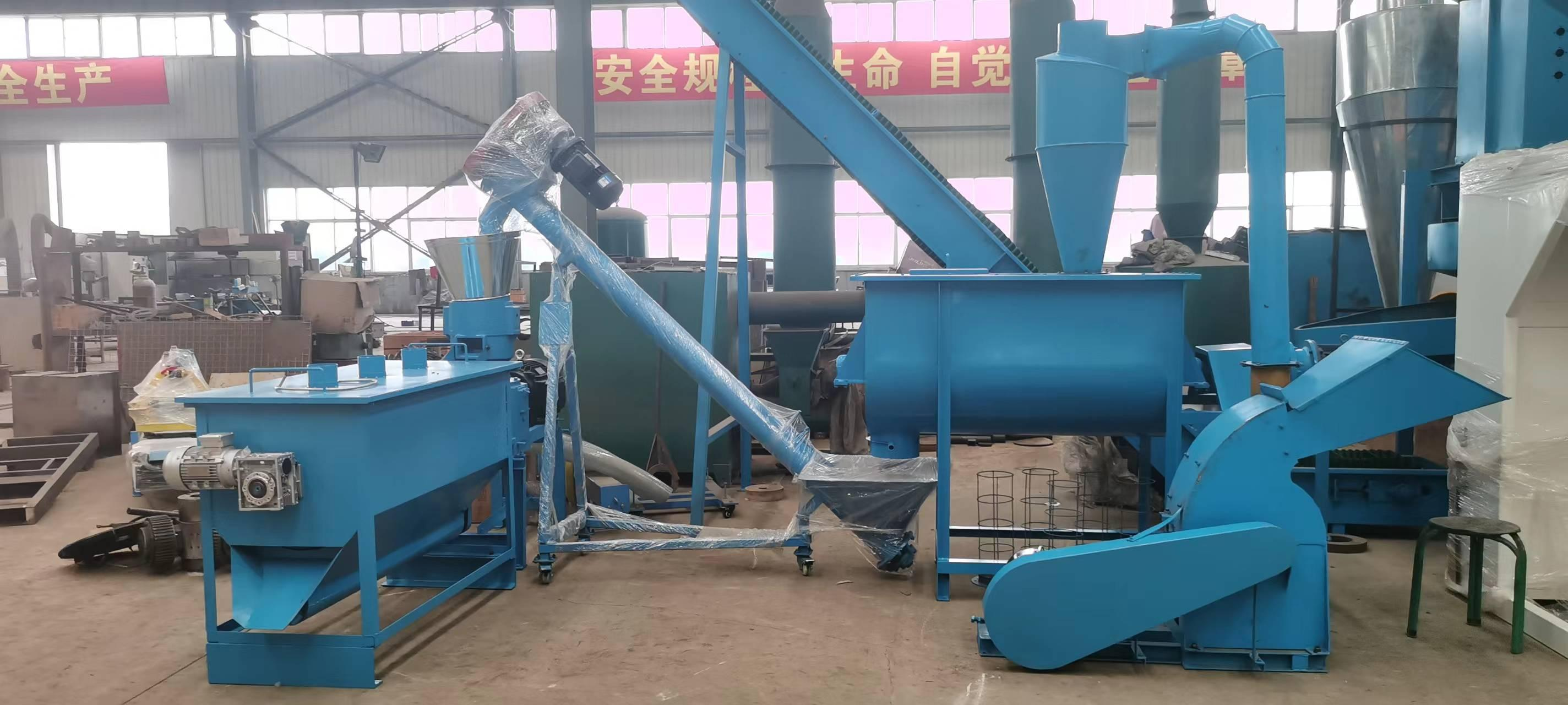 High Efficiency Feed Pellet Production Line 195kw Poultry Making Machine