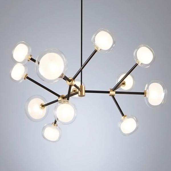 Modern Black Gold Basic Glass Pendant Light For Foyer Bedroom Kitchen Pendant Lamp