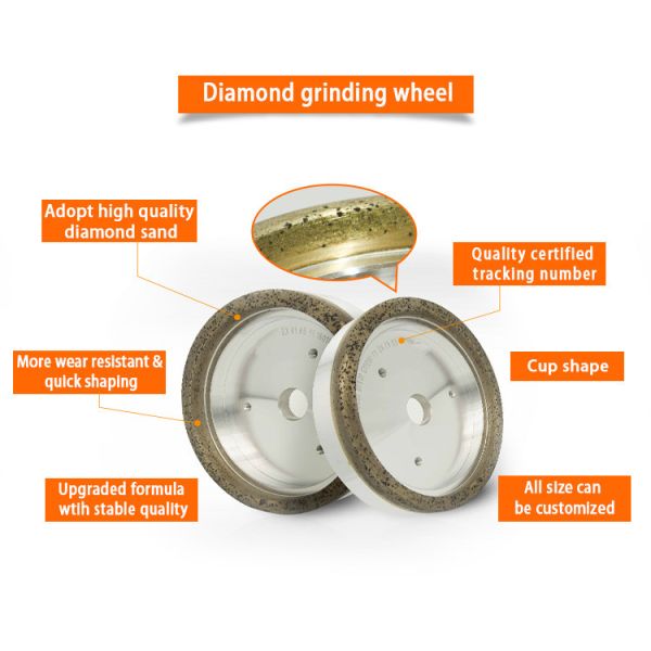 Glass Abrasive Diamond Grinding Wheel , Diamond Grinding Disc Fast Speed