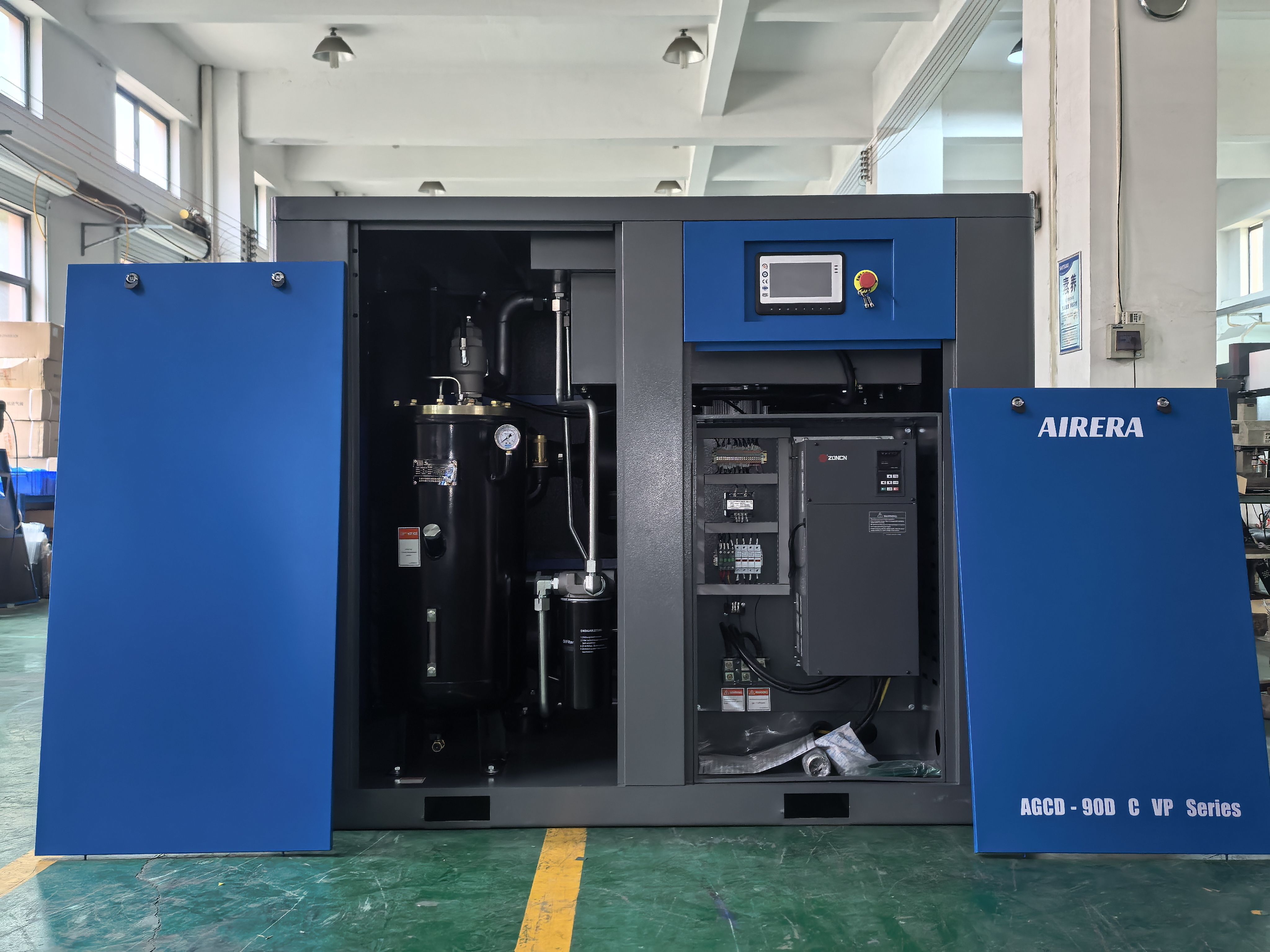 90KW VSD Direct driven oil inject screw compressor