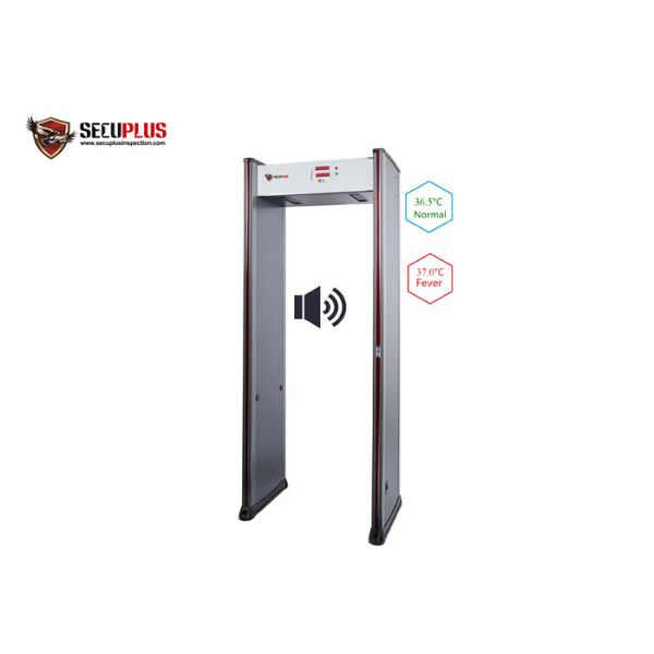 Quick Throughout Metal Detector Gate 6 Zones Temperature Checking 10W 50/60Hz