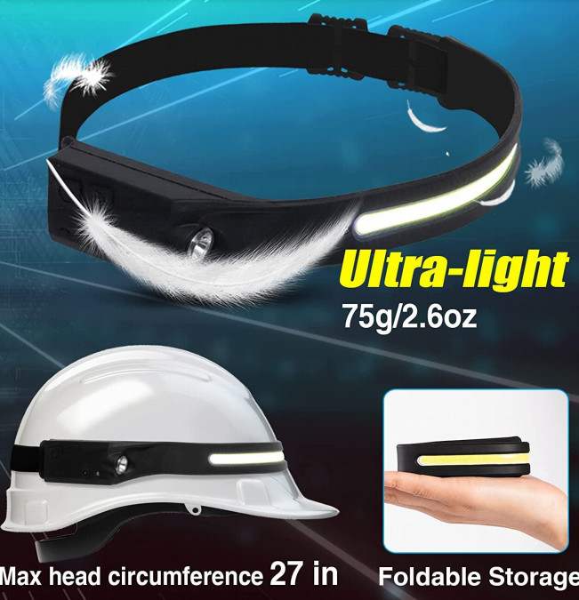 Водоустойчивый гибкий люмен света 12000 работы Headlamp USB 230 градусов перезаряжаемые