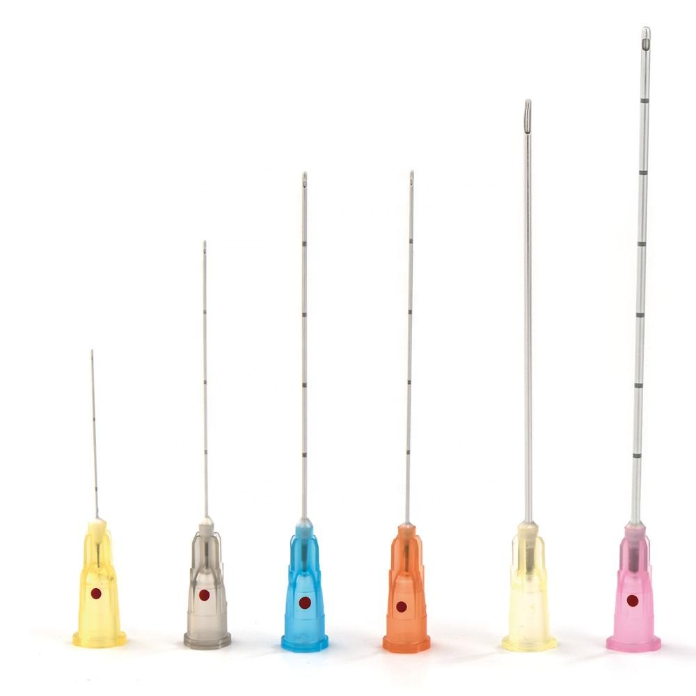 Устранимый микро- Cannula Monoject тупой для дермальных заполнителей 21g 50mm 70mm