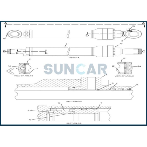 CA3852942 385-2942 3852942 Stick Cylinder Seal Repair Kit For C-A-T E318FL  E318D2L