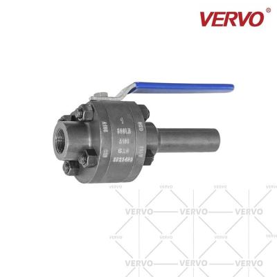 O bocal lateral do NPT o macio do lado da válvula de bola uma do selo DN25 forjou a válvula de bola tipo projeto seguro de três partes do fogo de API608