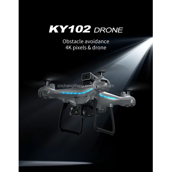 Prosumer Drones Made Easy Ky102 with 4k HD Dual Cameras Four-way Obstacle Avoidance and Intelligent Fixed Height Hovering