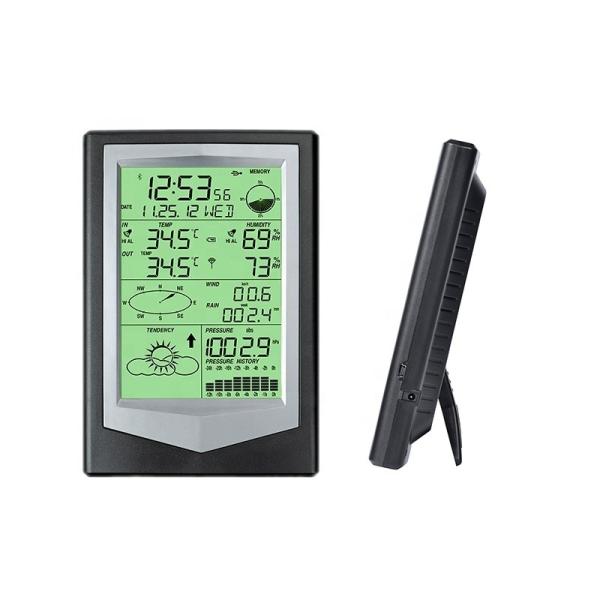 Solar Powered Weather Station With Wireless Logger Outdoor Temperature And Humidity Sensor