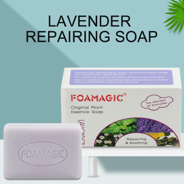 Da pele feito a mão orgânica da essência do extrato da planta do sabão do ODM sabão de limpeza do alvejante da acne de Eclaircissant do óleo do controle