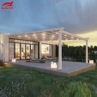 Facile à assembler toit rétractable Pergola Caractéristiques supplémentaires Lumières LED