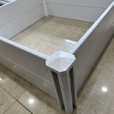 Lightweight Indoor Outdoor Use PVC Vinyl Fence Planter Boxes Easy Assembly