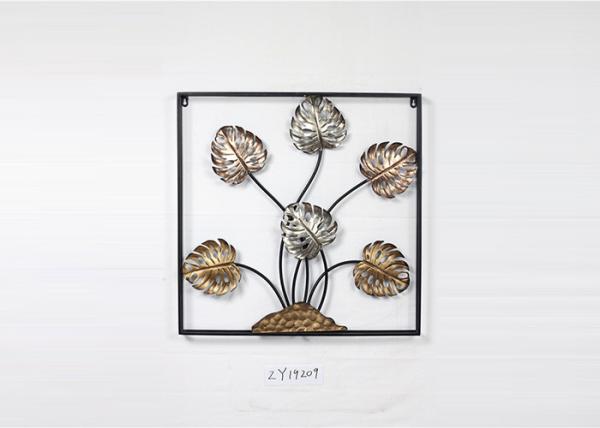 Living Room Bedroom Porch Patio Antique Wall Decorations Palm Leaves With Black Metal Frame