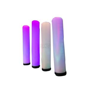 Coluna inflável colorida Decoração de coluna de balão Stand LED inflável Pilar