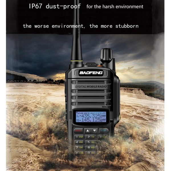 Digital Mobile Radio 10W Output Power Waterproof IP67 Walkie Talkie Communicator