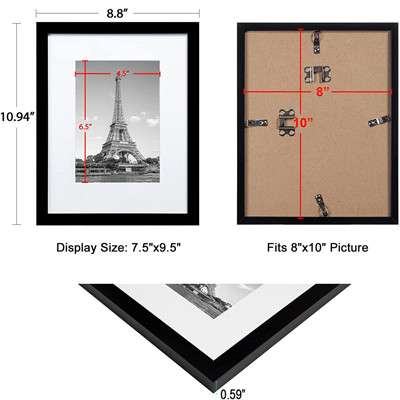 Display Black Wall Home Gallery Photo Frames Houseware Plastic Products