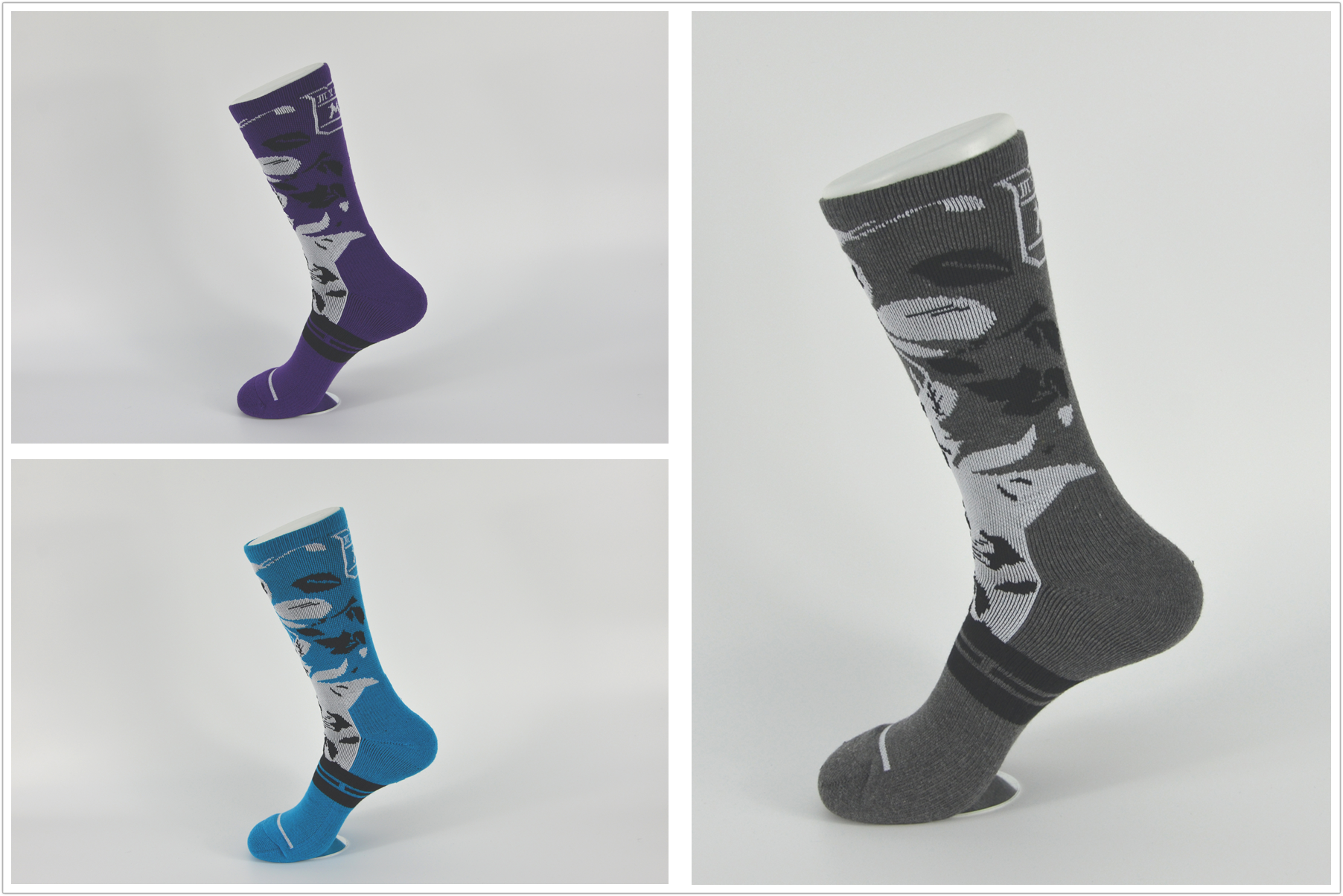 Spandex / Elastane Green Athletic Basketball Socks With Anti - Bacterial / Anti - Slip Materials