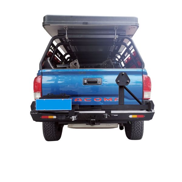 2pcs Powder Coated Car Body Kit for Toyota Tacoma Front Bumper Rear Bumper Protection