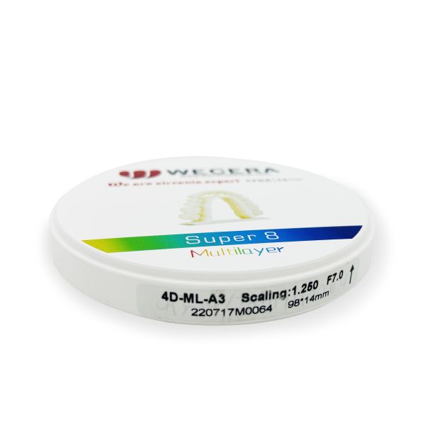 700 Mpa - 1200 Mpa 3D Pro Zirconia Dental Block A2 43% - 57% Translucency