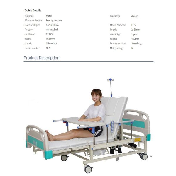 ABS Electric Double Crank Hospital Bed CE Certified For Patients
