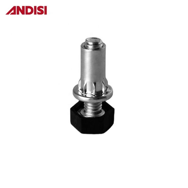 Steel and Nylon Furniture Footing with Non-Slip Manual Height Adjustable Screw-In Glide