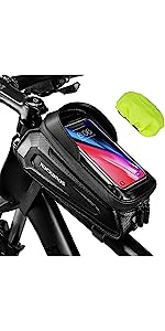 Bike Phone Mount Bag Bike Front Frame Handlebar Bag Waterproof Bike Phone Holder Case Bicycle Accessories Pouch