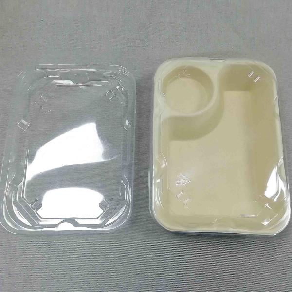 Biodegradable Unbleached 850ml Meal Box With Sauce Cup,Tree Free Sugarcane Bagasse Meal Prep Take Out Container In Bulk