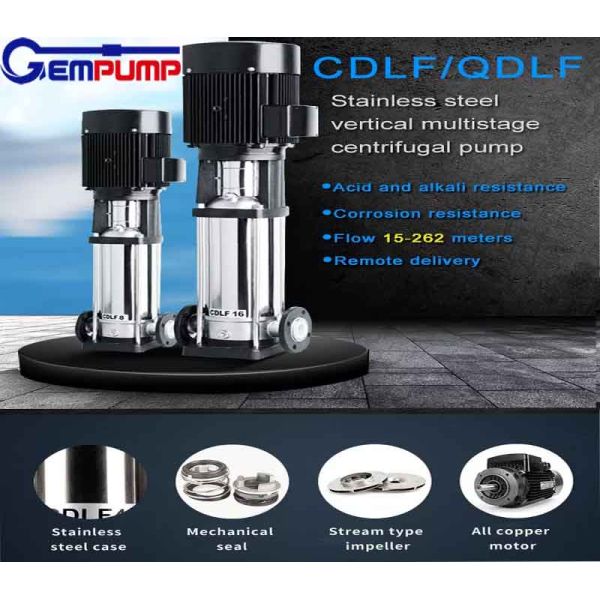 ISO9001 Multistage Water Pressure Booster Pump 22M3/H 2900RPM