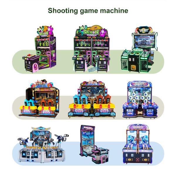 Coin Operated Indoor Play Equipment For Adults Children Shooting Game Double Players Demon Hunter