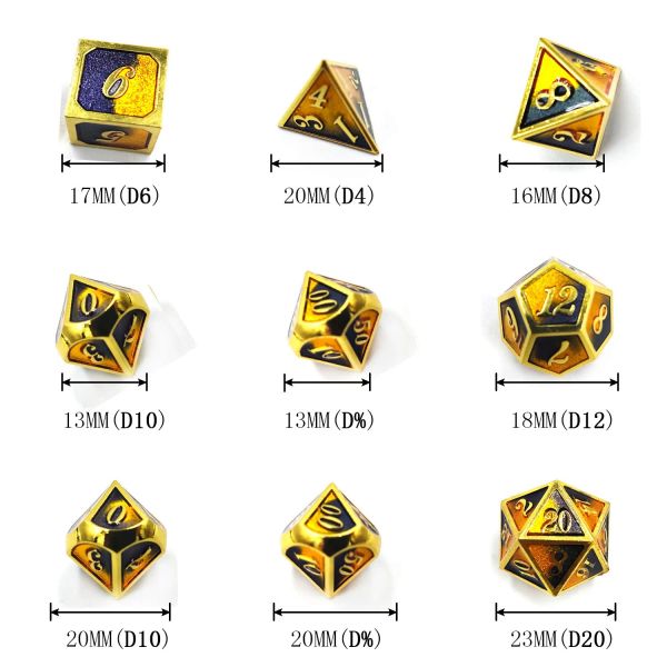 Эмалированные изделия из твердого металла набор костей Bude Мужская дверь Cruch DND RPG