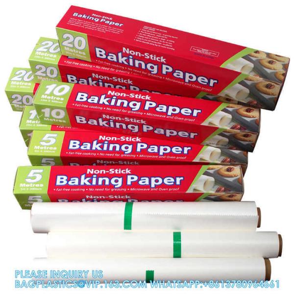 5m 10m 20m Food Oil Proof Tray Household Cake Silicone Paper In Roll With Metal Sawtooth Baking Paper Rolls
