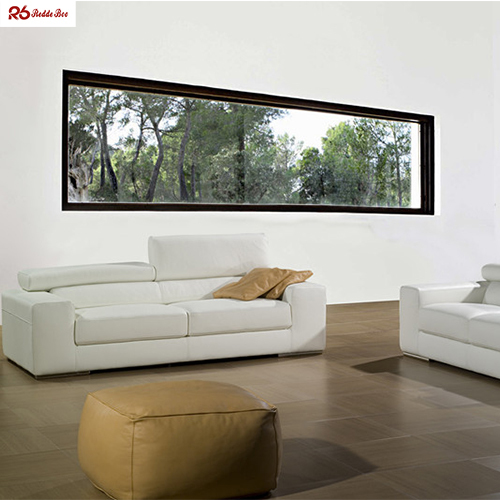 Oversized Burgundy Leather Couch Sofa Anti Deformation 350kg