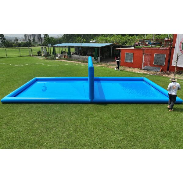 Transform Your Backyard into a Court with AJUNION 33FT Inflatable Volleyball Pool