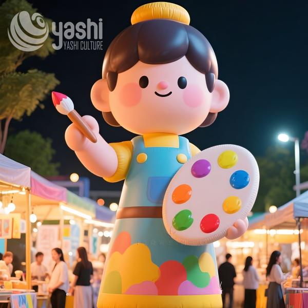 Outdoor Cartoon Balloons Giant Inflatable Cartoon Figures Light Up