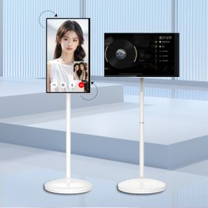 21.5 Inch Portable TV Tablet with 1080p Full-HD Smart Touch Screen and Built-In Battery Mobile TV on Wheels